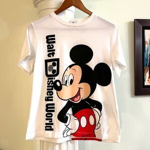 Disney Parks WDW Mickey Mouse Graphics Back to Front Unisex T-Shirt VTG Retro